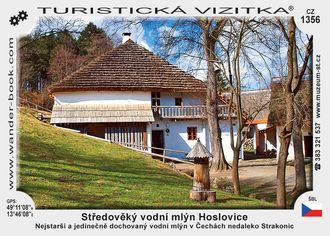 Turistická vizitka - Vodní mlýn Hoslovice